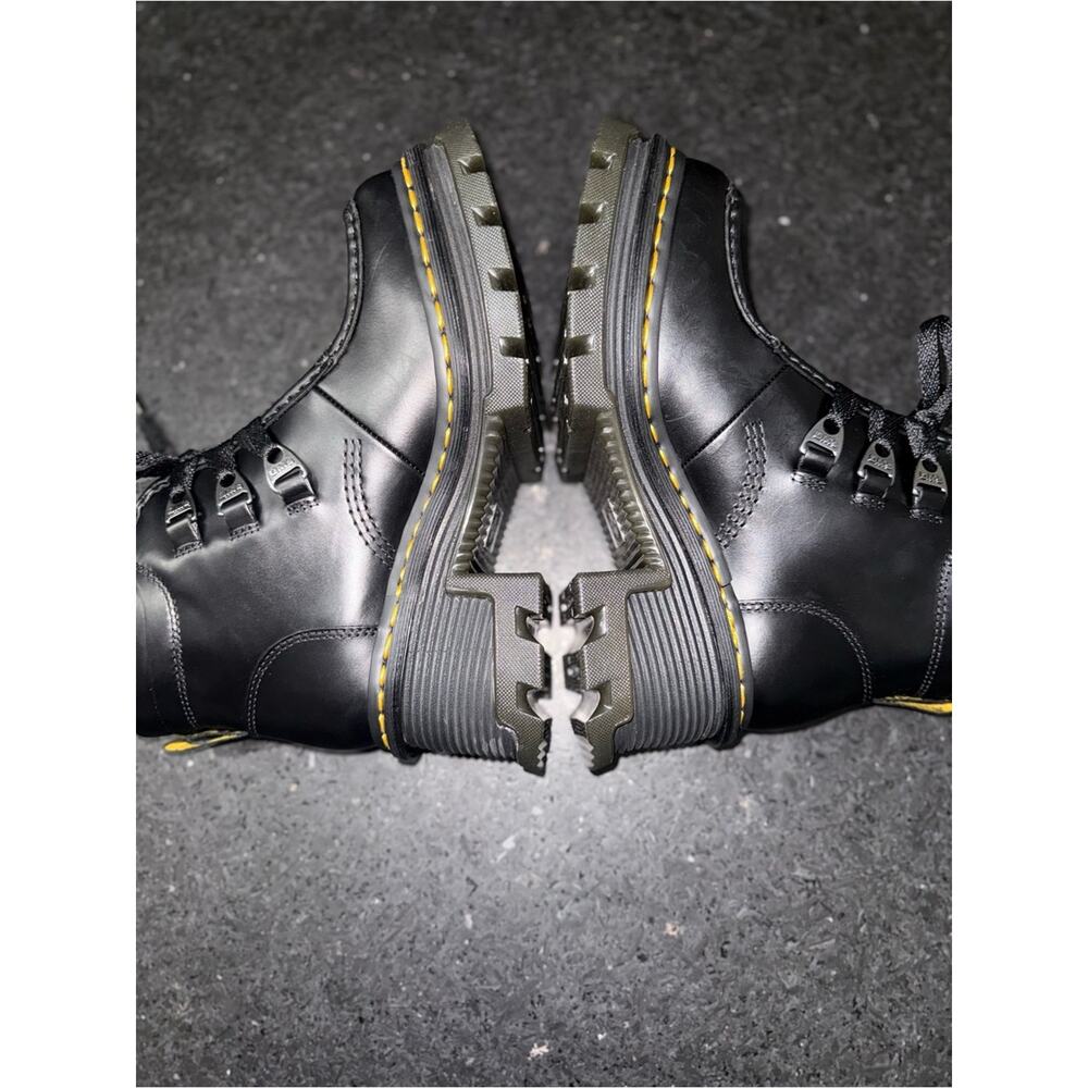 NEW Dr. Martens CORRAN 3 EYE HEELED Black Lace-Up Chunky Platform Boots SZ 9 - Picture 15 of 16